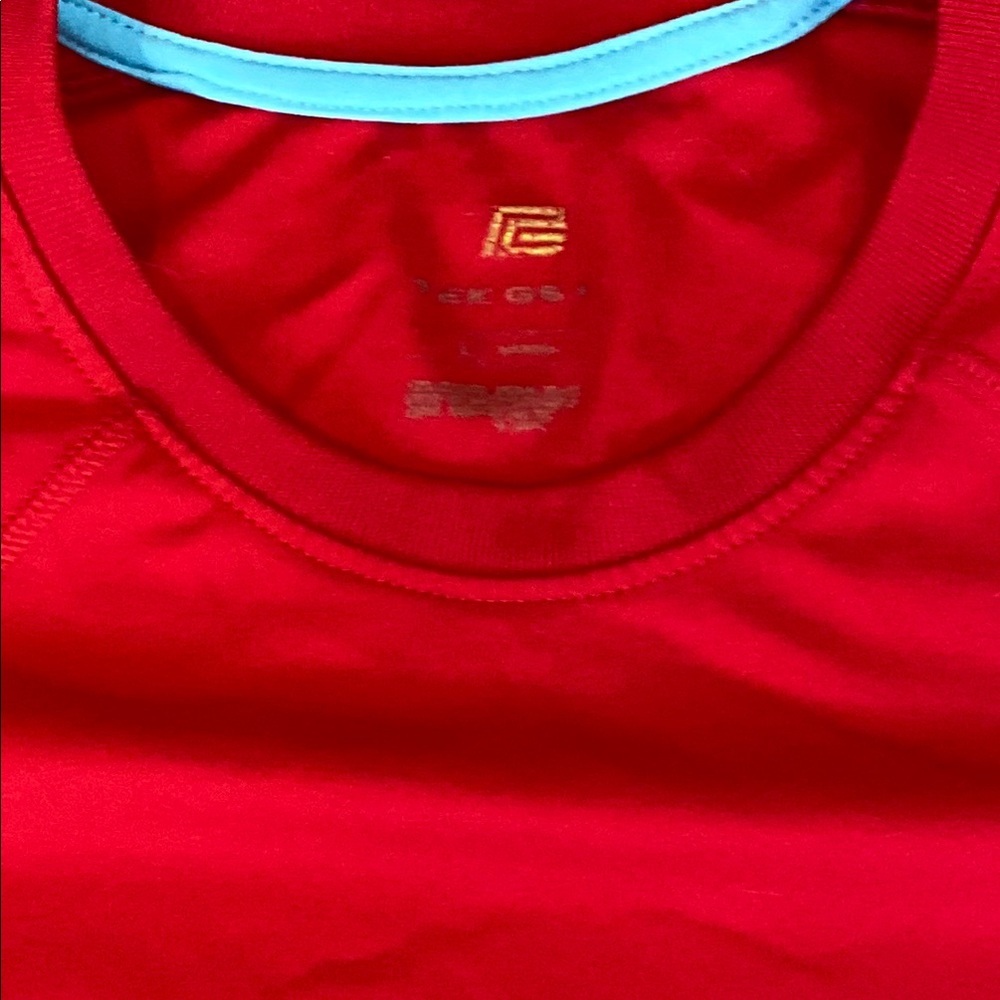 Champion Red Short Sleeve Tee with Crew Neck - Picture 2 of 4